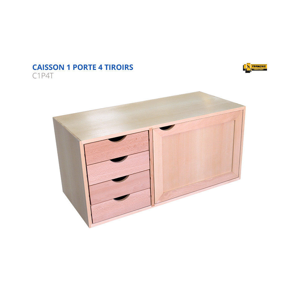 Caisson 1 porte 4 tiroirs 790