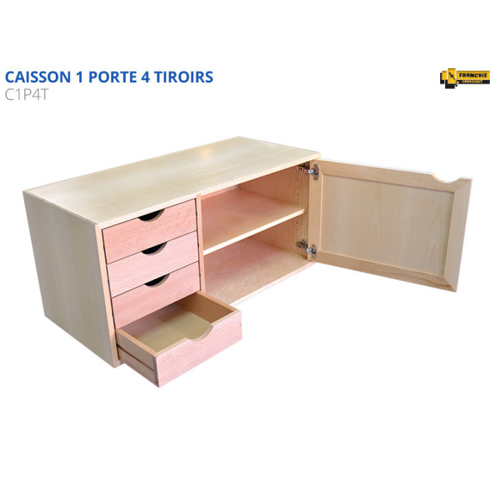 Caisson 1 porte 4 tiroirs 790