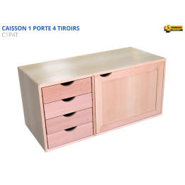 Caisson 1 porte 4 tiroirs 850