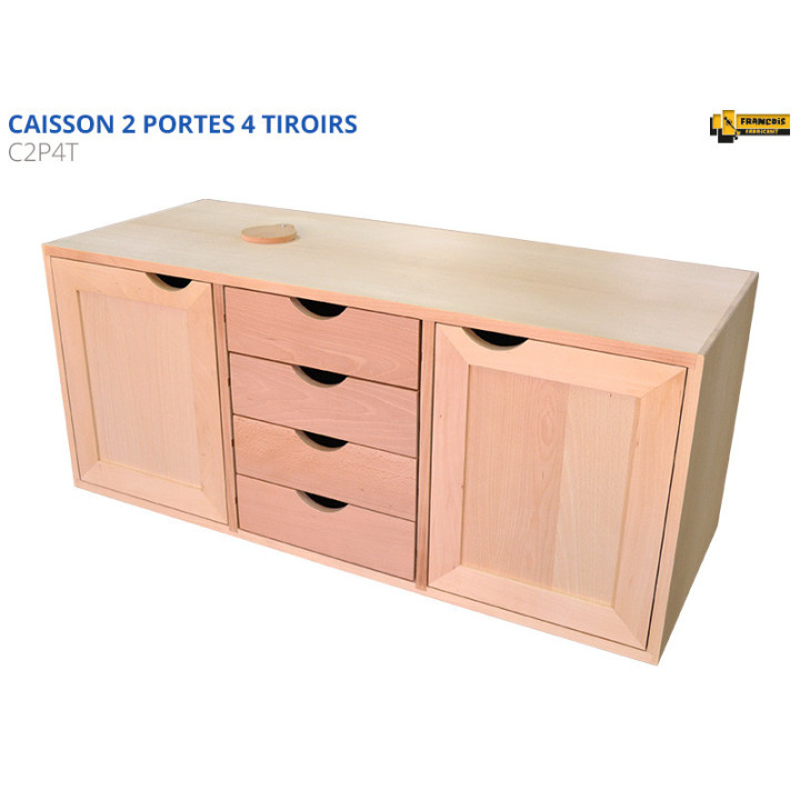Caisson 2 portes 4 tiroirs 1440