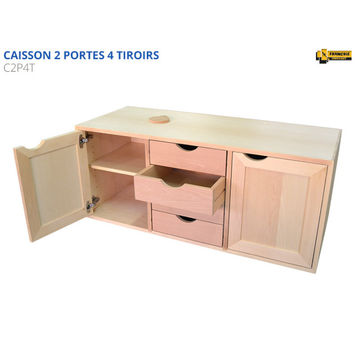 Caisson 2 portes 4 tiroirs 1440
