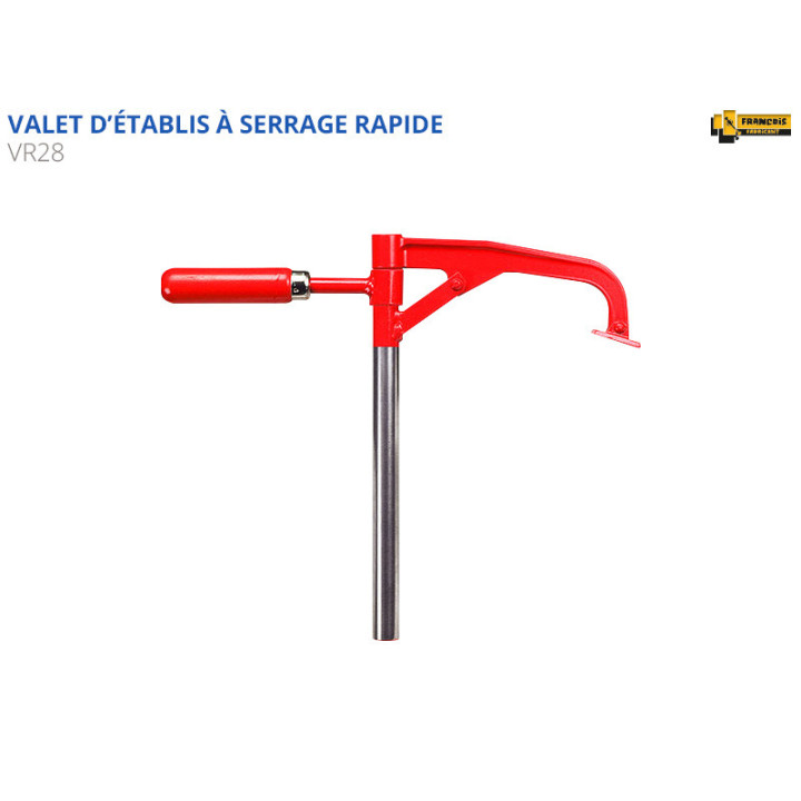 Valet d'établi à serrage rapide Ø28 mm