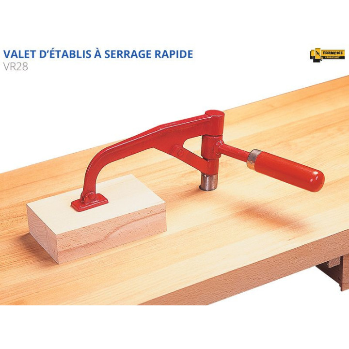 Valet d'établi à serrage rapide Ø28 mm