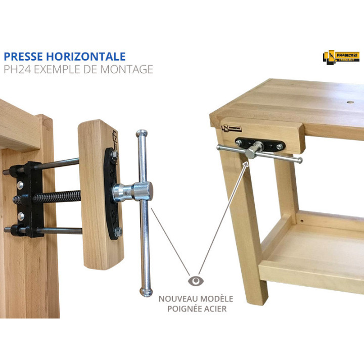 Presse horizontale largeur mâchoire 180 mm