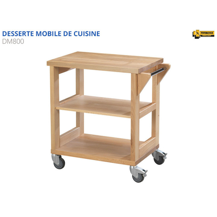 Desserte mobile avec tablette