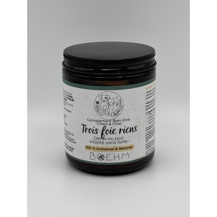 Poudre de plante Trois foie reins pour chat et chien