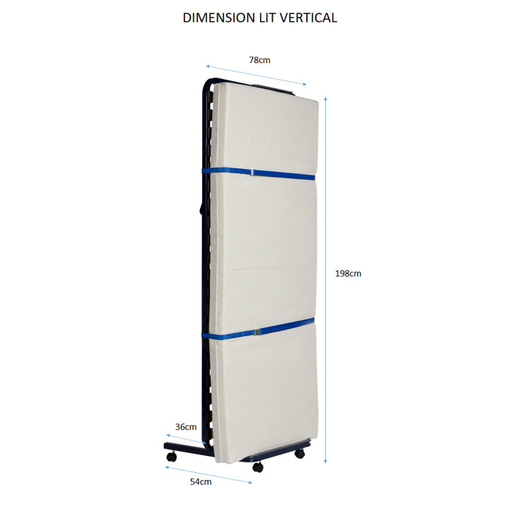 Lit d'appoint Vertical 80 x 190 m