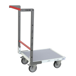 Chariot Flatpack dossier fixe 550 x 500 mm plateau mélaminé roues TPE 250 kg