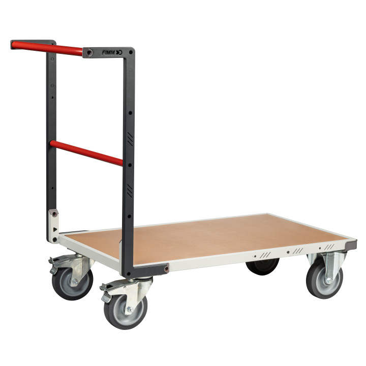 Chariot Flatpack dossier fixe 1000 x 600 mm plateau médium roues TPE 400 kg