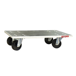 Plateau roulant bois glissnot, 600 x 400 mm, roues NY, 350 kg