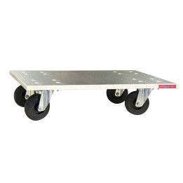 Plateau roulant bois glissnot, 600 x 400 mm, roues CC, 210 kg
