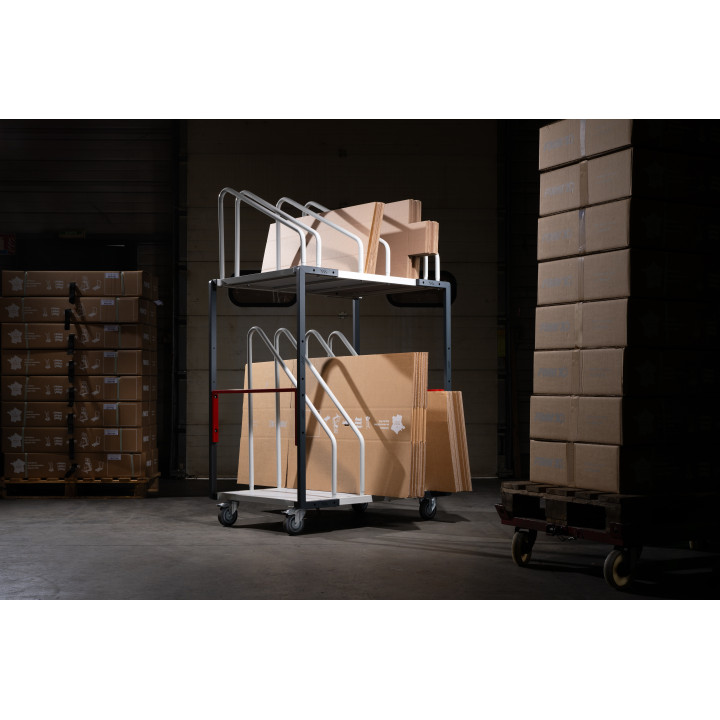 Servante haute pour stockage de cartons pliés 150 kg