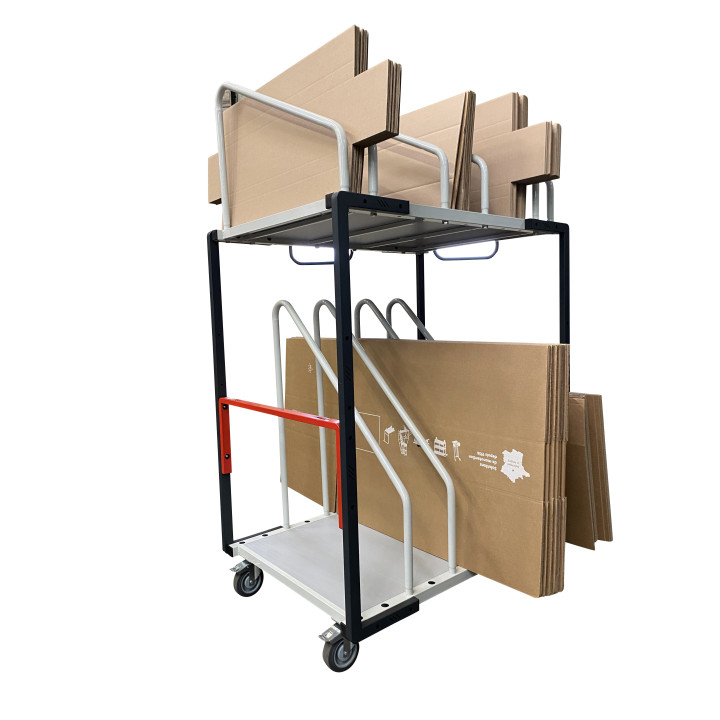 Servante haute pour stockage de cartons pliés 150 kg