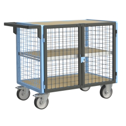 Servante établi équipée, 2 portes grillagées verrouillables, 500 kg