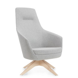 Fauteuil haut Drift 4 pieds base centrale