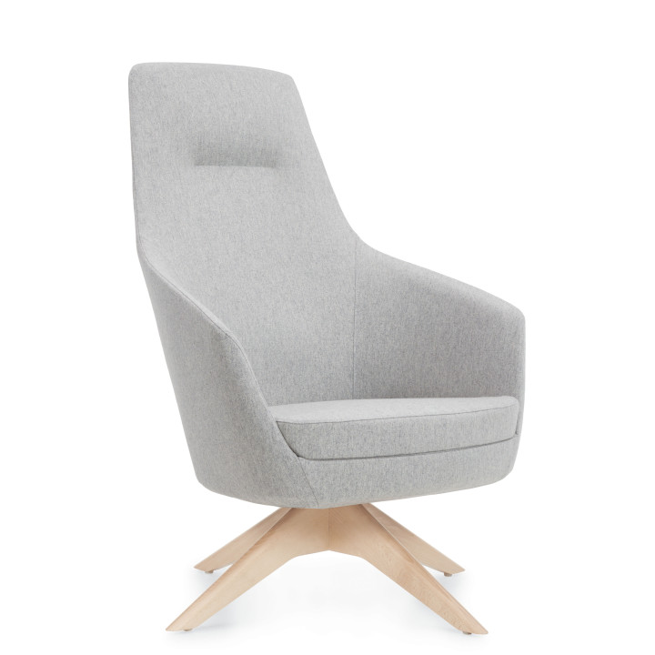 Fauteuil haut Drift 4 pieds base centrale