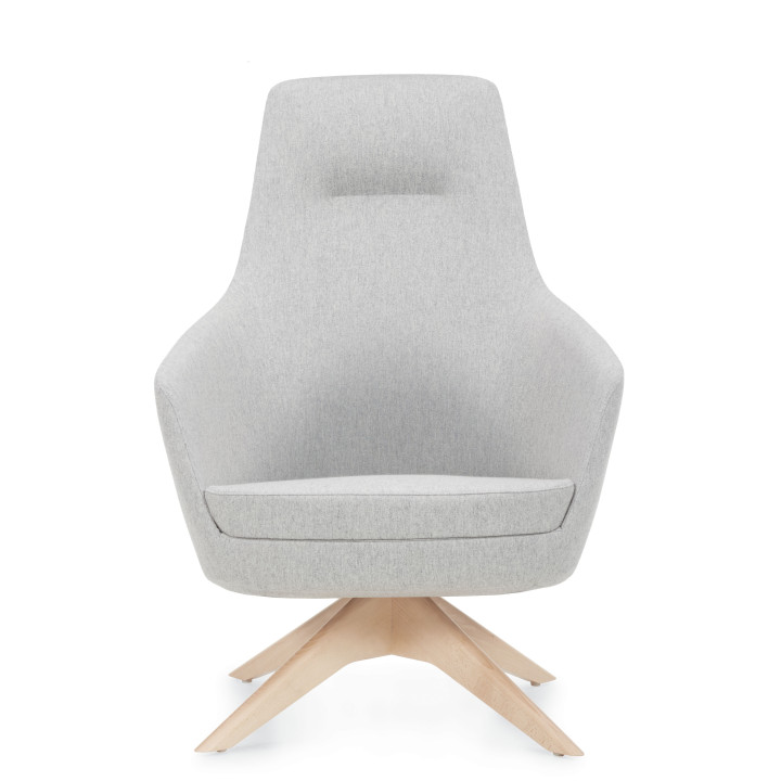 Fauteuil haut Drift 4 pieds base centrale