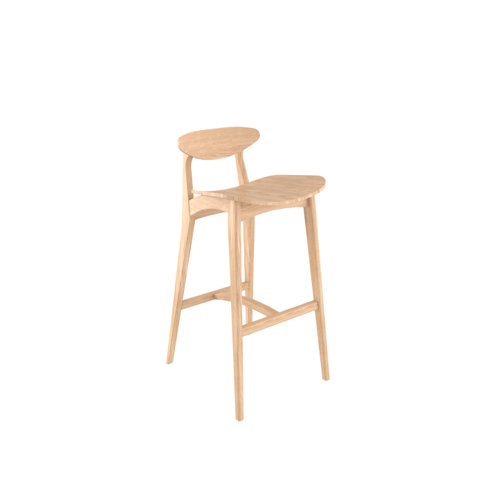 Tabouret haut 75 cm Empilable Saga