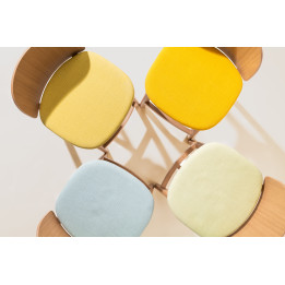 Tabouret bas Chêne Lanas Assise tissu