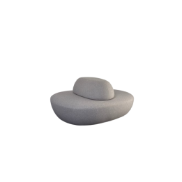 Pouf en tissu lightgrey