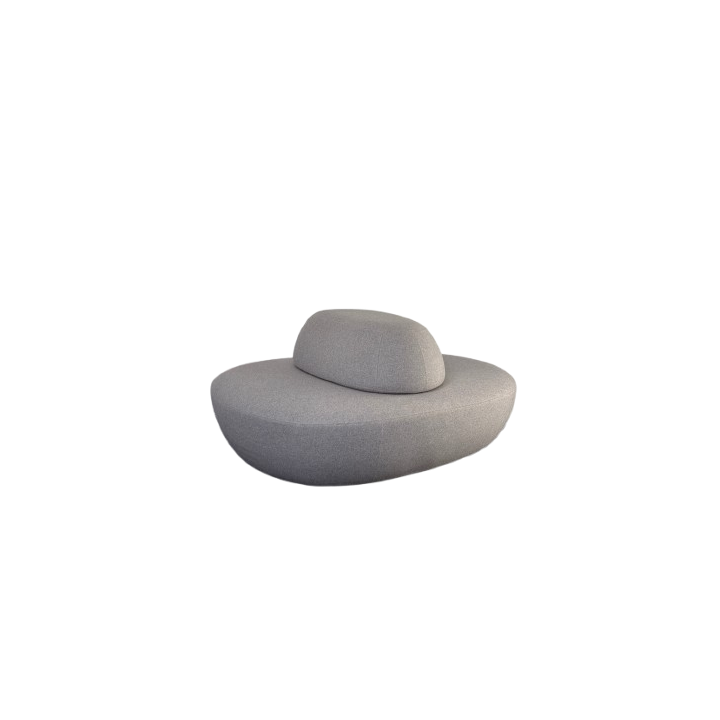 Pouf en tissu lightgrey
