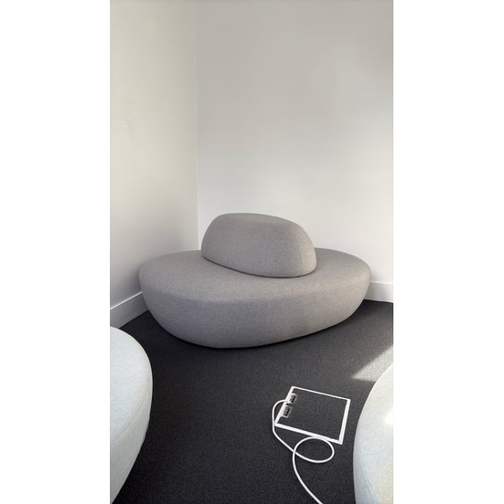Pouf en tissu lightgrey