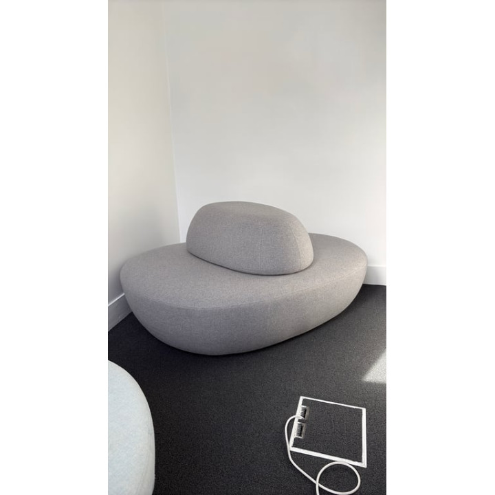 Pouf en tissu lightgrey