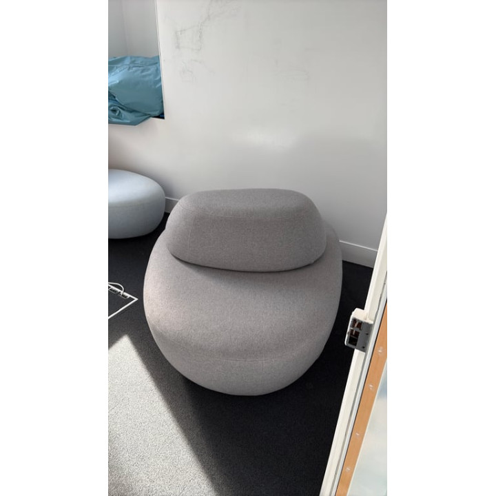 Pouf en tissu lightgrey