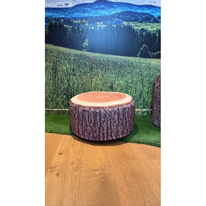 Pouf Assise en Plastique Marron Foncé