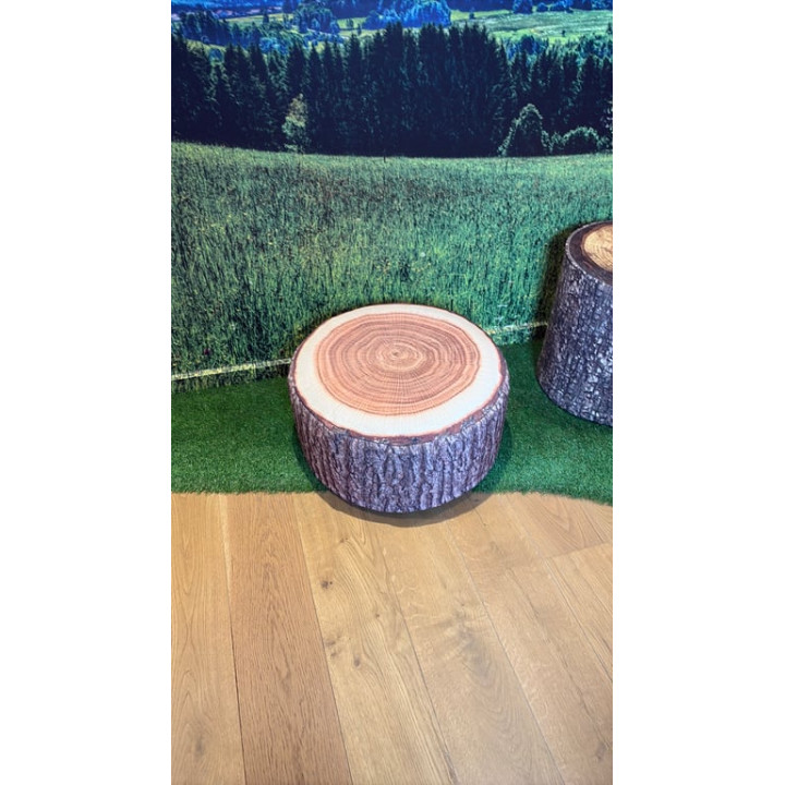 Pouf Assise en Plastique Marron Foncé