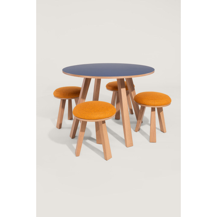 Tabouret Escamp Assise tissu