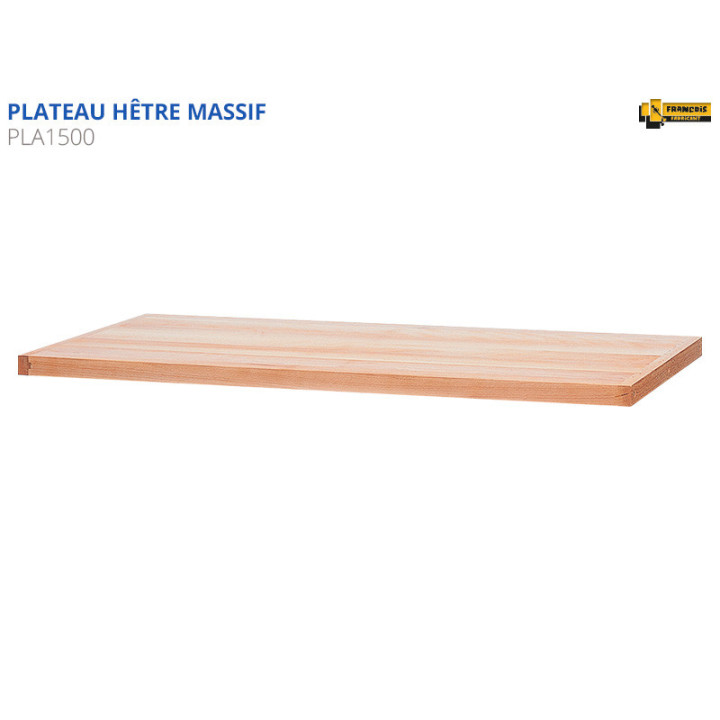 Plateau d'établis bois massif